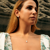 White Opal Four Leaf Clover Sterling Silver Necklace & Earring Set